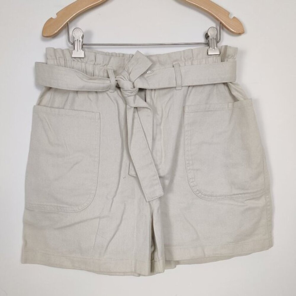 DKNY Womens  Shorts Size XL Cream Color Cotton High Waist Summer